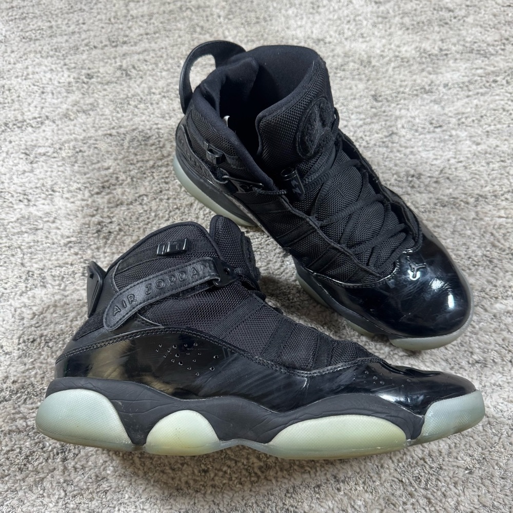 Nike Air Jordan 6 Rings Basketball Shoes Black Ice 2018 322992-011 Men’s 9.5